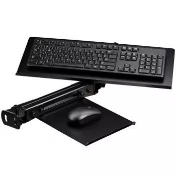Supporto per tastiera e mouse Next Level Racing NLR-E019 Elite Black Edition – supporto regolabile sottotavolo per tastiera e mouse