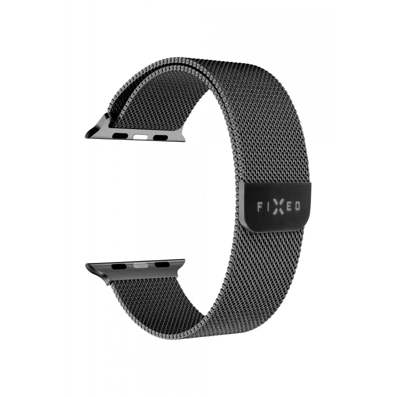 Cinturino in mesh di ricambio per Apple Watch di FIXED — compatibile con 42/44/45/46/49 mm (nero)