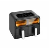 Amica AFM 7020 friggitrice ad aria doppia, 8 l, 2400 W, nera
