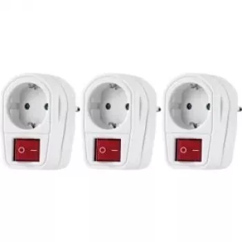 Set di prese Renkforce con interruttore 3 pezzi 2 poli bianco