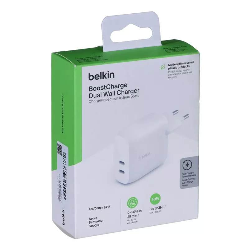 Belkin WCB006VFWH caricabatterie per dispositivi mobili smartphone, tablet bianco AC per interni