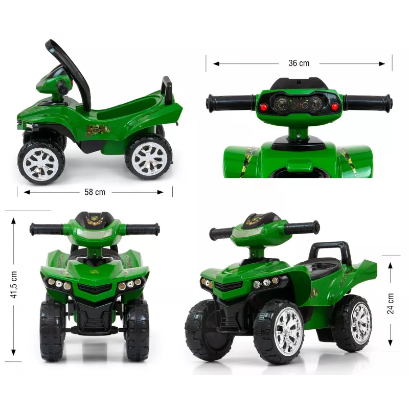 Veicolo a spinta milly mally Ride-on Monster Military modello 27515 per bambini piccoli