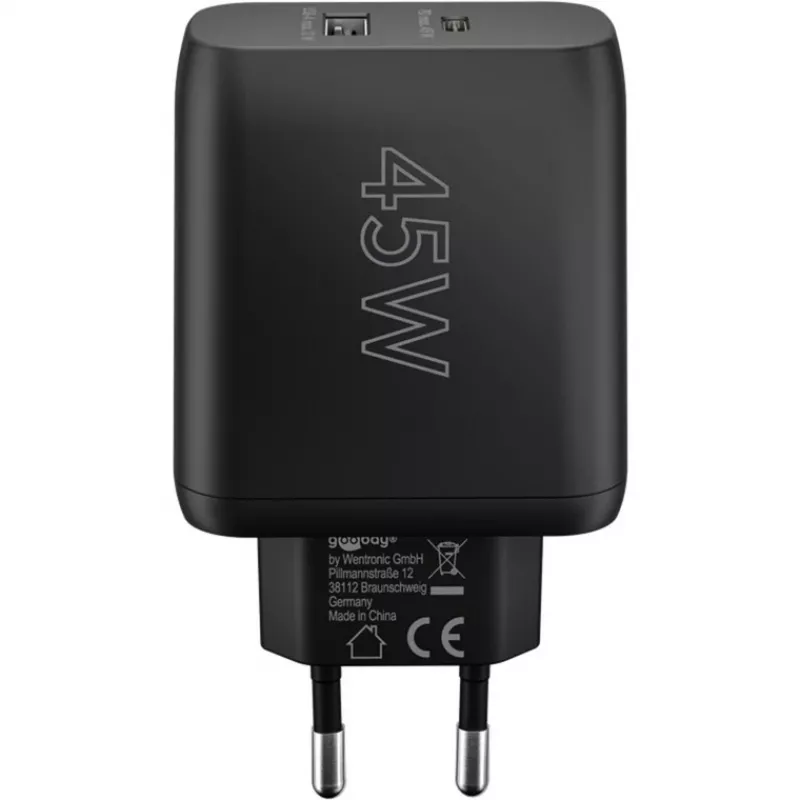 Goobay 65411 caricabatterie per dispositivi mobili cuffie - smartphone - tablet nero AC ricarica rapida interno (65411)