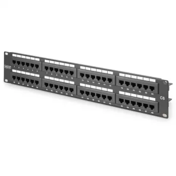 DIGITUS - Patch Panel - RJ-45 X 48 - grigio, RAL 7035 - 2U - 48 porte (DN-91648U)