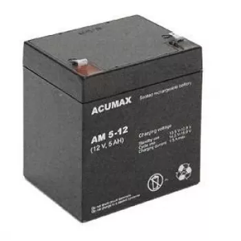 Batteria EMU AM 5-12 T2 VRLA AGM 12 V 5 Ah, senza manutenzione, resistente alle vibrazioni