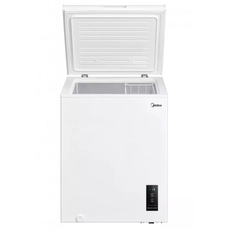Congelatore a pozzetto Midea MDRC152FEE01, 99 L, classe energetica E, altezza 85 cm, a libera installazione, bianco