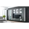 Vetrina Cama VIGO '180' 180/40/30 bianco/grigio lucido