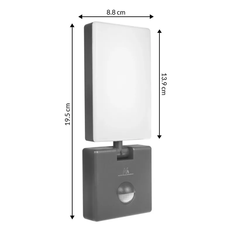 Faretto LED MACLEAN MCE516 con rilevatore di movimento PIR, 50W, grigio