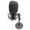 Microfono a condensatore USB, studio nero