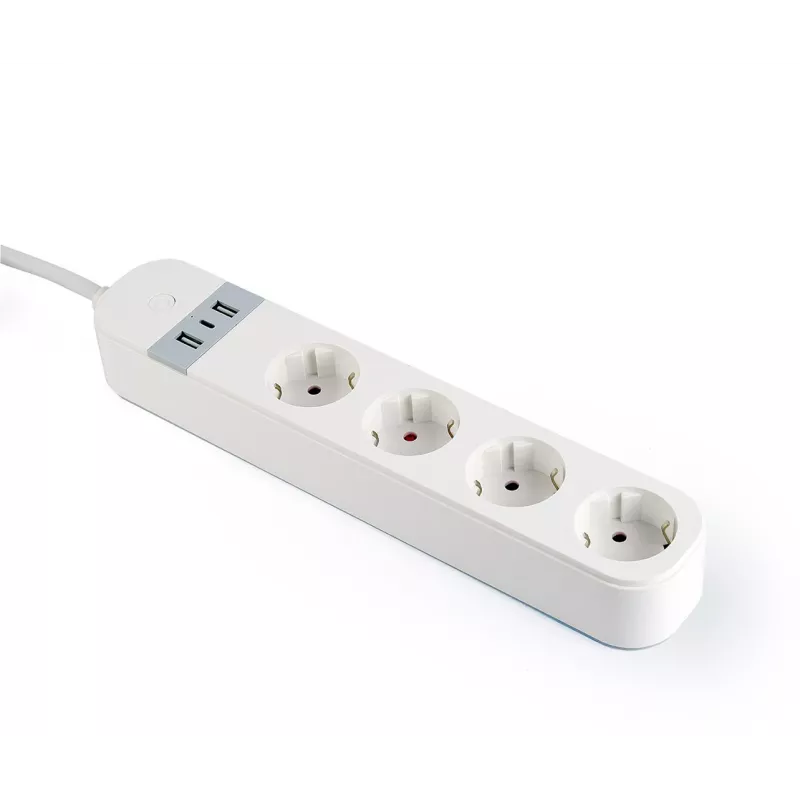 Ciabatta intelligente Gembird TSL-PS-S4U-01-W 4 uscite AC 3880 W bianco