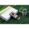 Custodia per smartphone in legno per Samsung Galaxy S9, finitura ebano bianco/nero