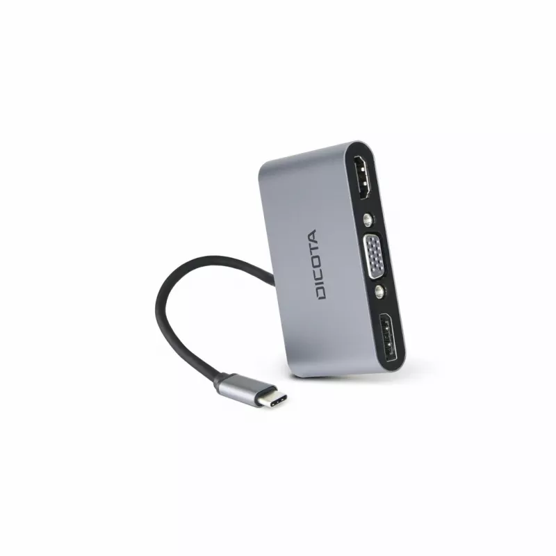 DICOTA D32064 dock station per dispositivi mobili tablet/smartphone/laptop argento