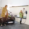 Caricabatterie mobile EV Qoltec regolabile 2in1 Type2 | 7kW | 230V | CEE 3 PIN | Wi-Fi | LCD | portatile | wallbox | 5m