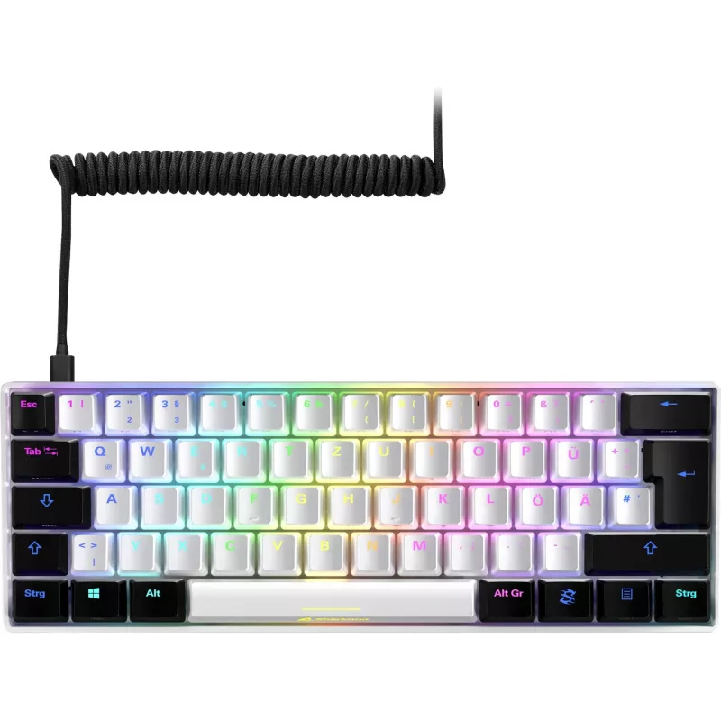 Sharkoon SGK50 S4 tastiera gaming USB QWERTZ tedesco bianca RGB LED