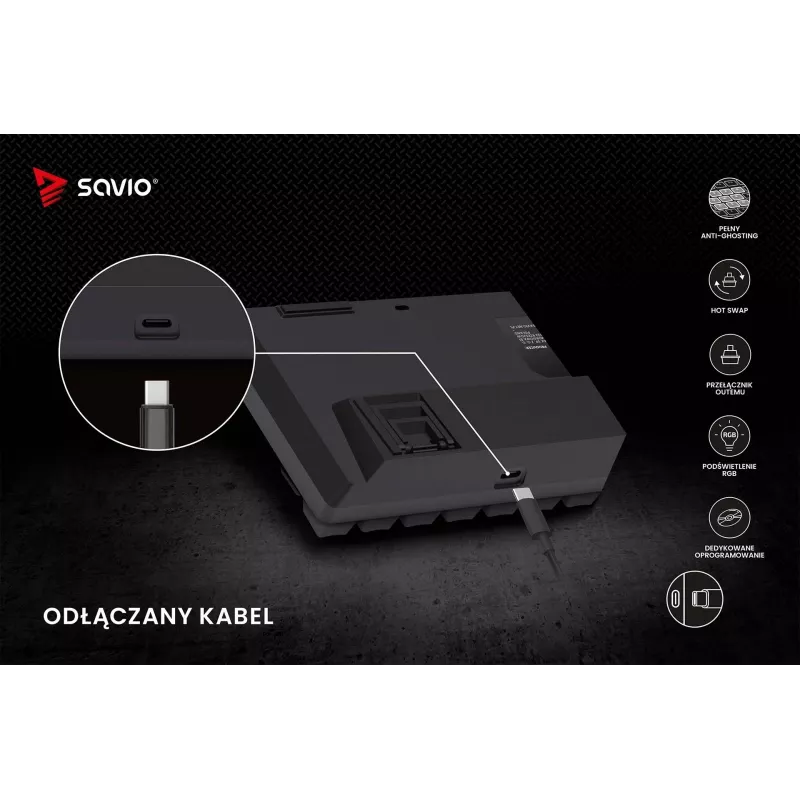 SAVIO BLACKOUT X2 tastiera meccanica OUTEMU Red, Hot Swap