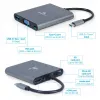 Gembird A-CM-COMBO6-01 adattatore multiporta USB-C 6-in-1, USB 3.1 Gen 1, HDMI 4K, VGA, PD 60 W, lettore SD/microSD, audio da 3,5 mm, grigio