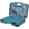Set utensili manuali E-17980, 231 pezzi blu, con 2 cricchetti reversibili, 1/4 e 1/2, valigetta