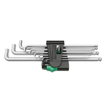 Wera 950/9 Hex-Plus 4 set chiavi a brugola, metriche, cromate