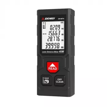 Distanziometro laser SNDWAY SW-MT4 — distanziometro laser compatto, portata 40 m, design compatto