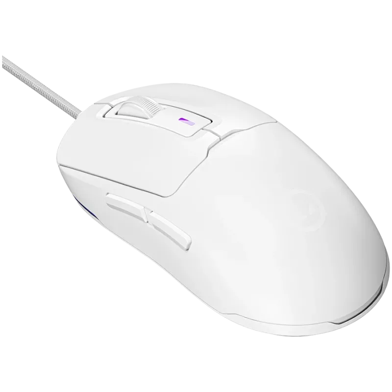 LORGAR MSA10, mouse gaming Ultralight Wired Advanced, bianco