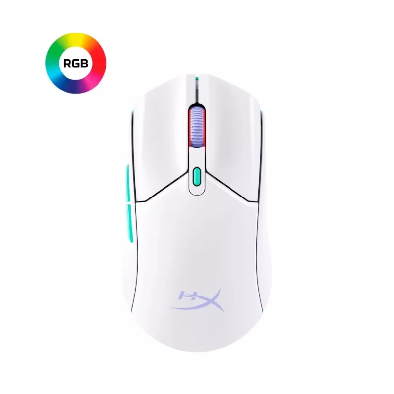 HyperX Pulsefire Haste 2 Core Wls - mouse da gaming (Wht/Grn/Pur)