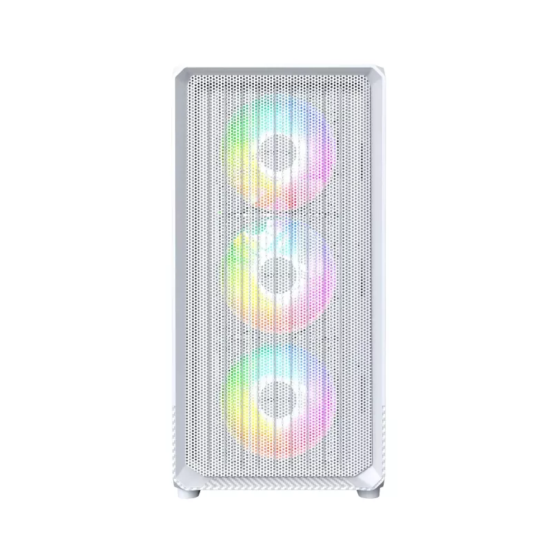 Case PC Montech X5M (W) Micro Tower, bianco — Micro-ATX/Mini-ITX, supporta alimentatori ATX, 3x120 mm anteriori, 1x120 mm posteriori, 2 alloggiamenti 3,5 inch, 4 alloggiamenti 2,5 inch