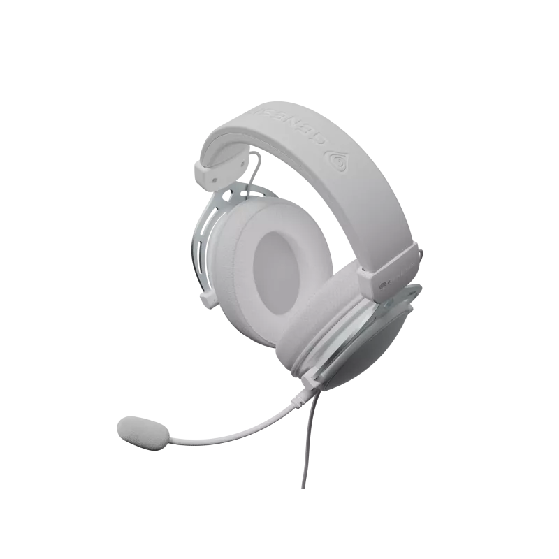 Cuffie con filo Genesis Toron 531 bianco con microfono, design on-ear leggero
