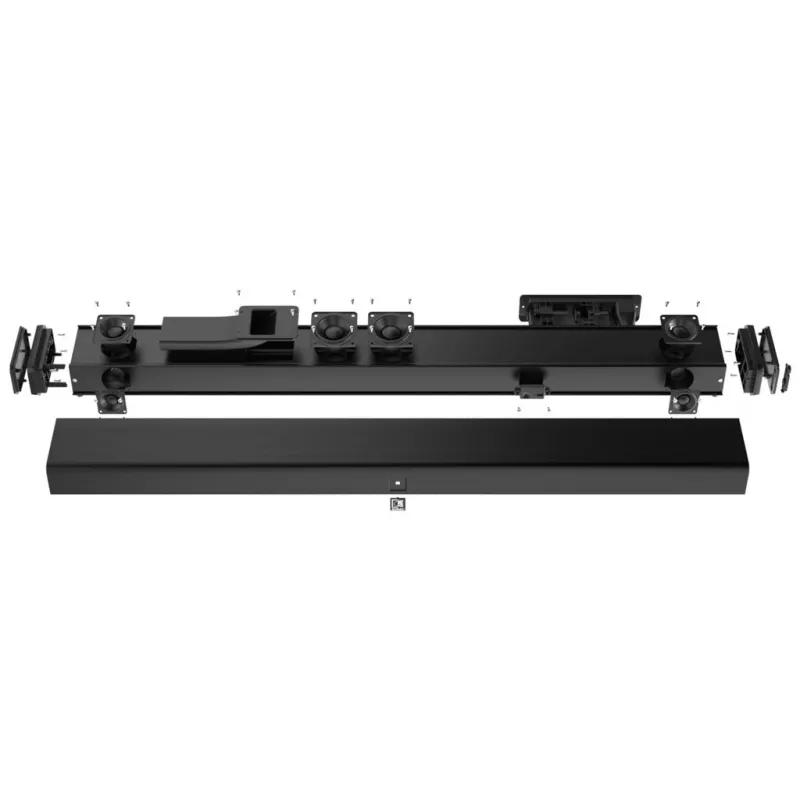 AUDAC IMEO2 soundbar professionale a 3 vie, 3.1, Bluetooth, HDMI, subwoofer da 30 W, nero
