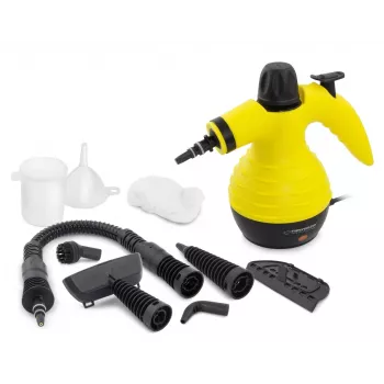 Pulitore a vapore portatile ESPERANZA EHS001 — 0,35 L, 900 W, 3 bar, 115 °C, 40 g/min, incluse bocchette per pavimenti/imbottiti/spazzole