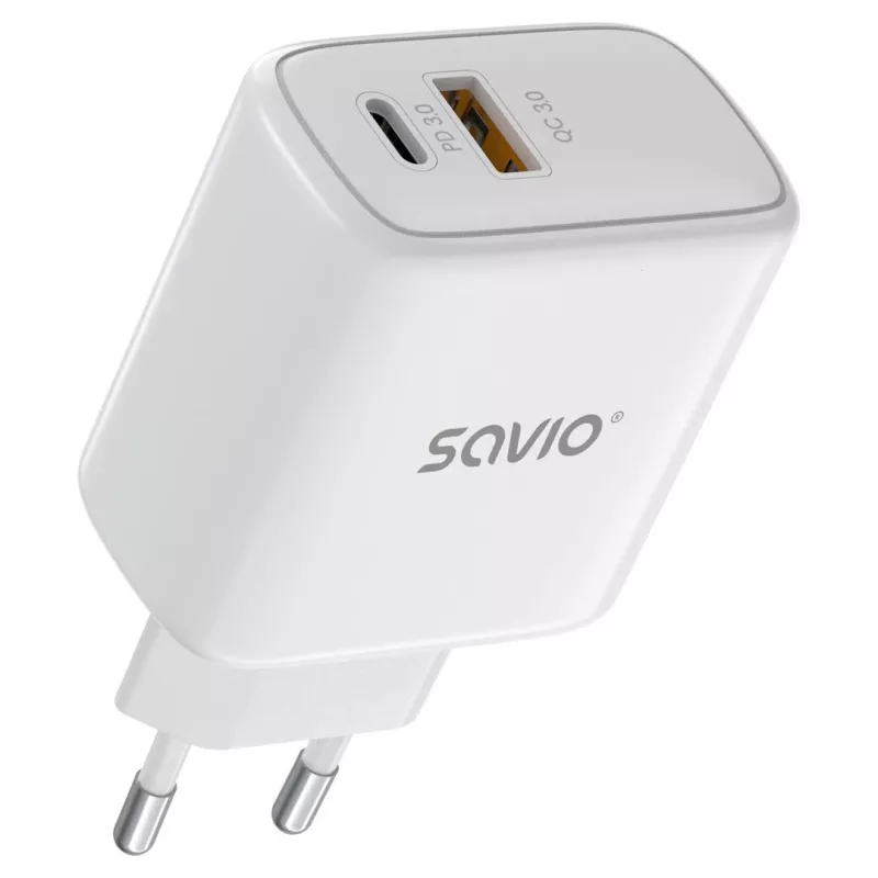 Caricabatterie per dispositivi mobili Savio LA-12 universale bianco AC ricarica rapida indoor