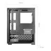 Case per PC mini-tower TACENS Mars Gaming MC-SE2 — Mini-ITX / Micro-ATX, nero, finestra laterale, alimentatore sul fondo, supporta 2x2,5 pollici + 1x3,5 pollici