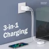 Caricabatterie da parete DIGITUS DA-10303 67W GaN, 2× USB-C + 1× USB-A, 100–240V, bianco
