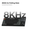 Tastiera meccanica Keychron V3 Ultra 8K — con filo e Bluetooth, layout QWERTY, RGB LED, nero