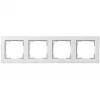 Gira E2 021422 cornice a 4 posti, bianco puro opaco