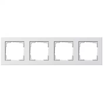 Gira E2 021422 cornice a 4 posti, bianco puro opaco