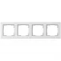 Gira E2 021422 cornice a 4 posti, bianco puro opaco