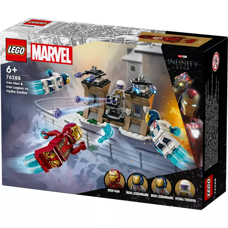 Set da costruzione LEGO 76288 Marvel Super Heroes Iron Man Iron Legion con minifigure soldato HYDRA, modello da costruire