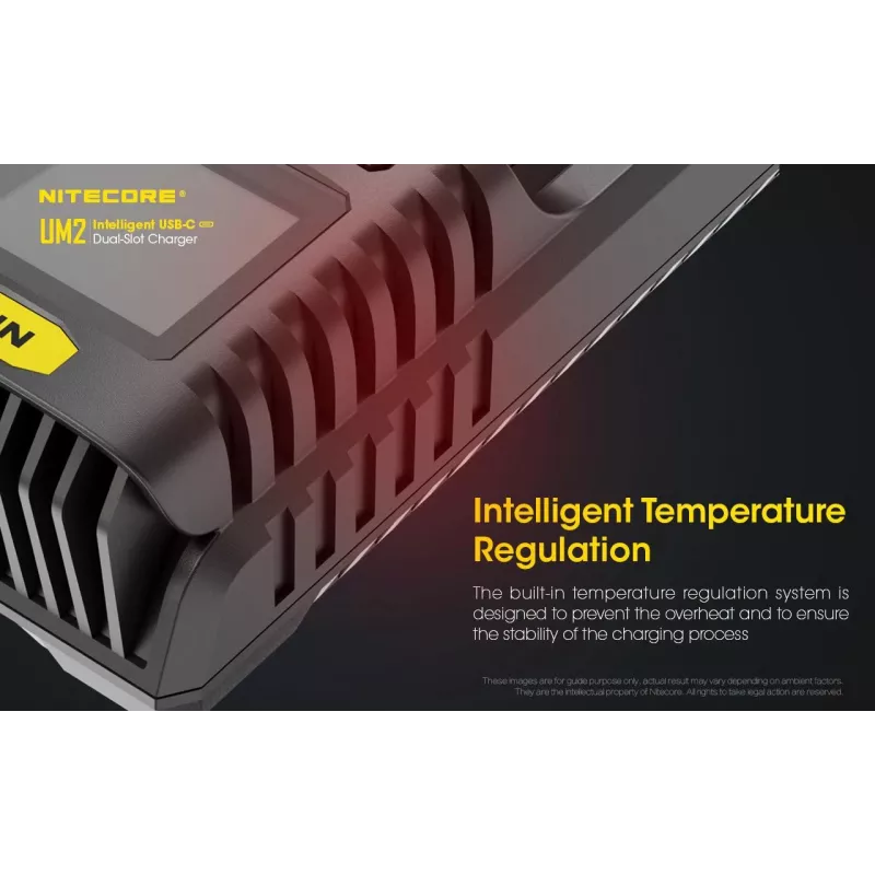 Caricabatterie Nitecore UM2 batterie domestiche DC ioni di litio nichel-cadmio