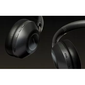 Headset Vention NBBB0 SoundMate S11 — cuffie wireless Bluetooth 5.3 con archetto, custodia di ricarica 400 mAh, fino a 20 h, nero