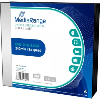 DVD+R DL MediaRange MR465 8,5 GB 5 pezzi