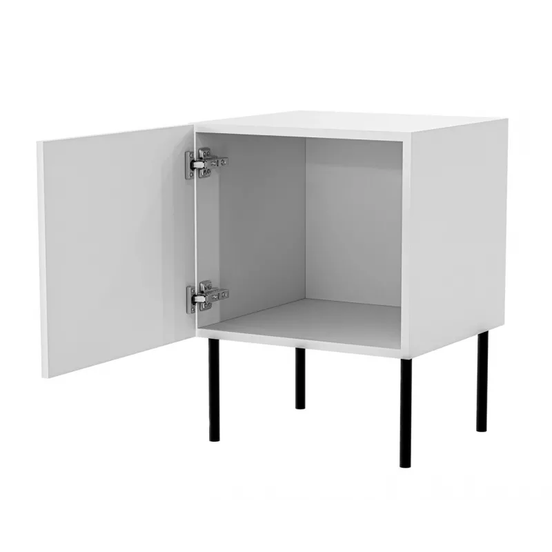 Set comodini 2 pz. cama meble PALAZZO BIS 45×39×H59 cm, bianco opaco, MDF/truciolare