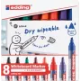Pennarello per lavagna bianca Edding 4-363-8-S2999, colori assortiti, punta 1–5 mm, confezione da 8
