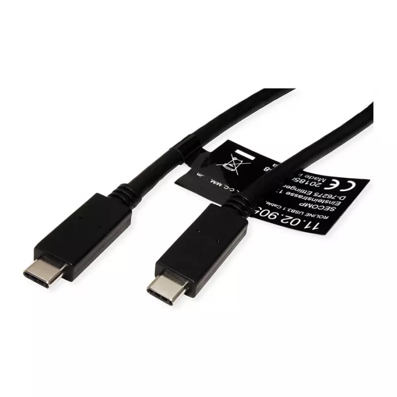 Cavo USB ROLINE 11.02.9057 USB 3.2 Gen 2 1 m USB C nero