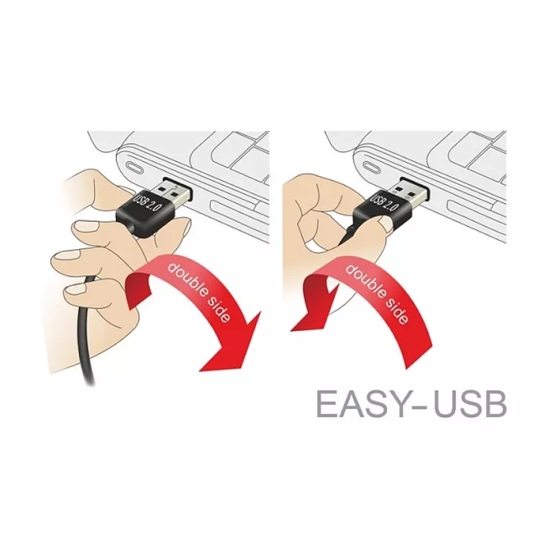 Cavo seriale DeLOCK 63950 USB 2.0 Type-A 2 x RS-232 DB9 nero 0,6 m