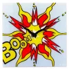 NeXtime orologio 8173 Boom, 43x43 cm, orologio da parete, rosso/giallo/bianco