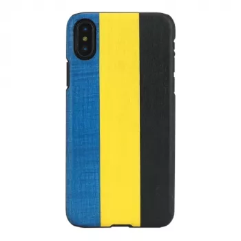 Custodia per smartphone man and wood per iPhone X/XS – dandy blu nero, guscio rigido protettivo