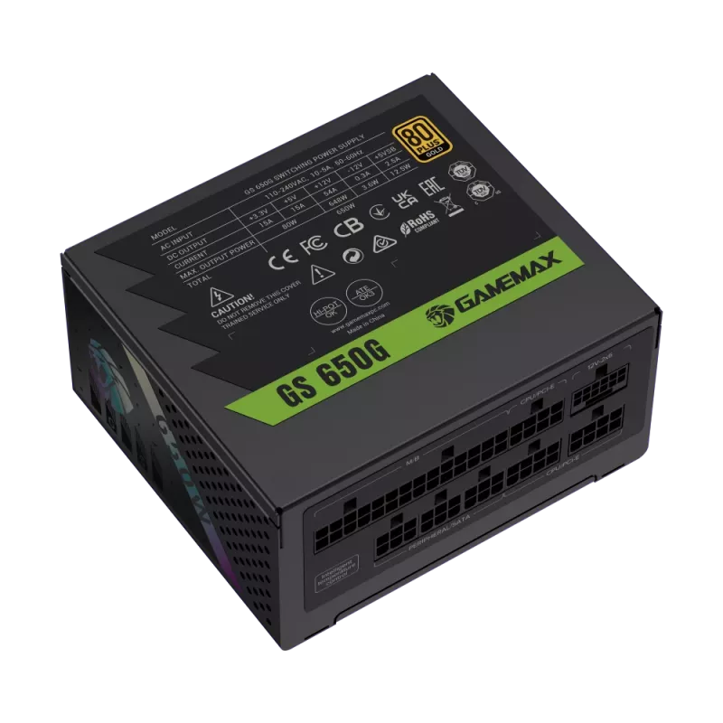 Alimentatore Gamemax, 80 PLUS, Gold | GS 650G | 650 W