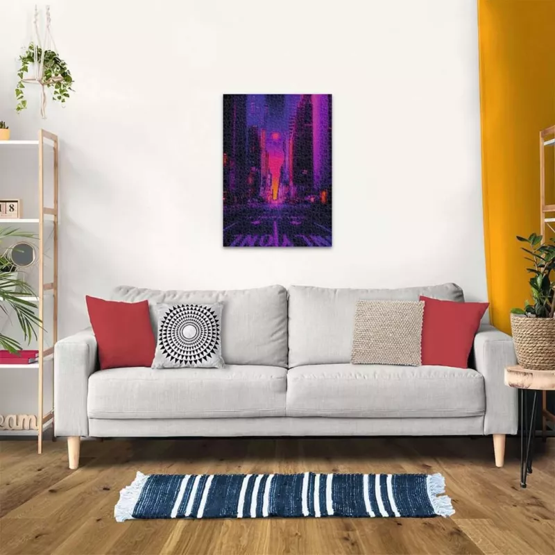 Puzzle Ravensburger New York in Neon, 1000 pezzi, puzzle per adulti
