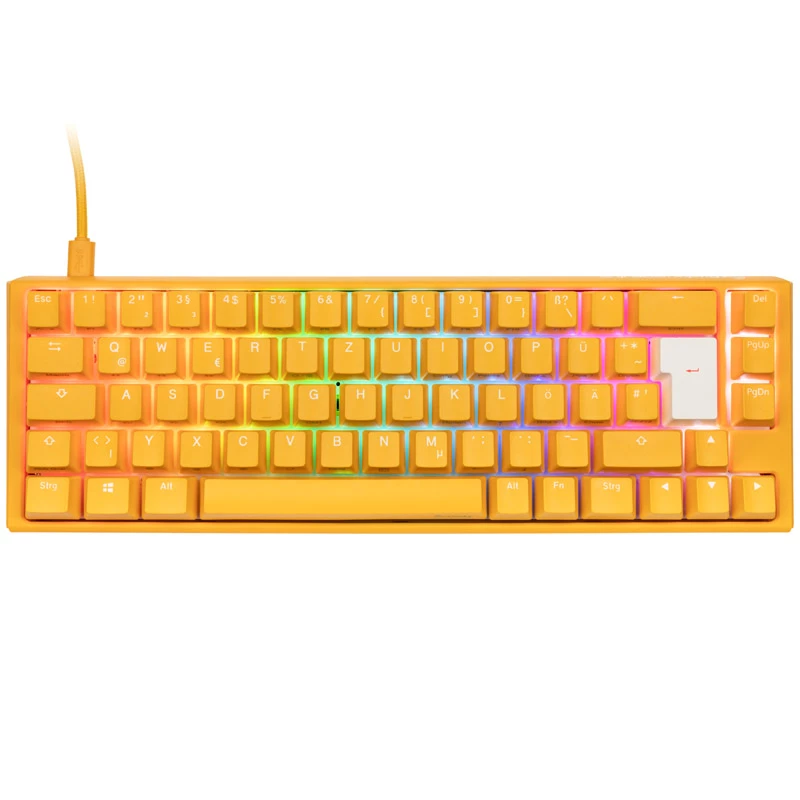 Tastiera Ducky One 3 SF giallo gaming USB tedesco meccanica RGB LED