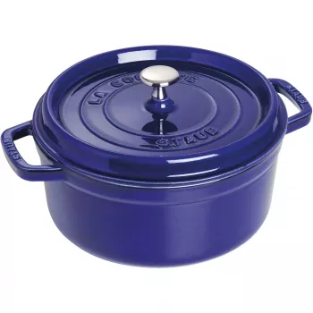 Cocotte in ghisa Staub 26 cm rotonda, blu scuro
